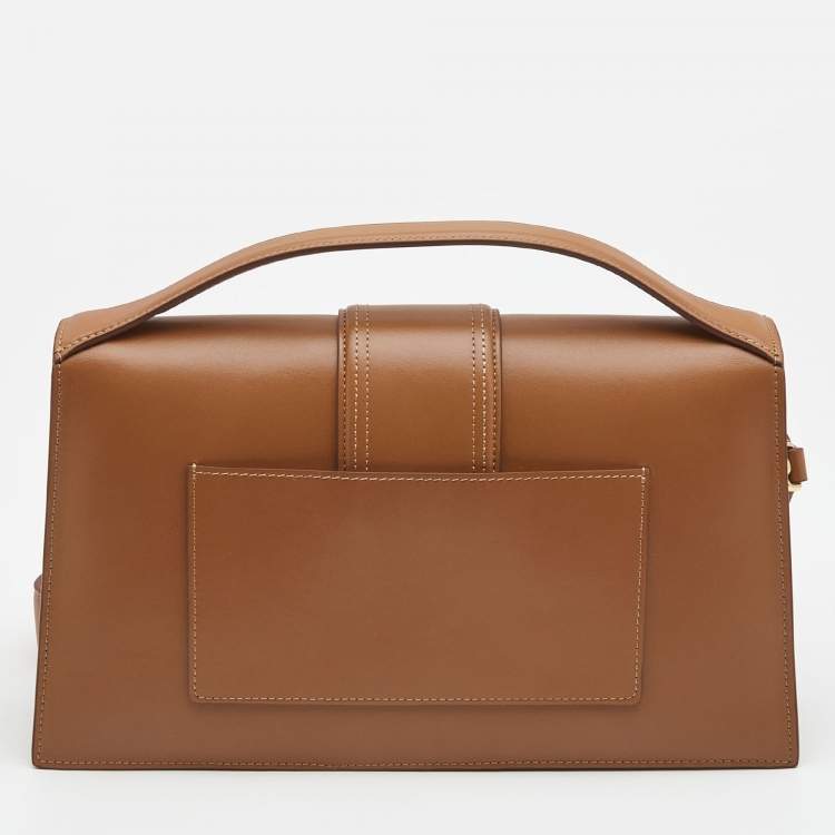 Pre Owned Jacquemus Brown Leather Le Bambino Top Handle Bag