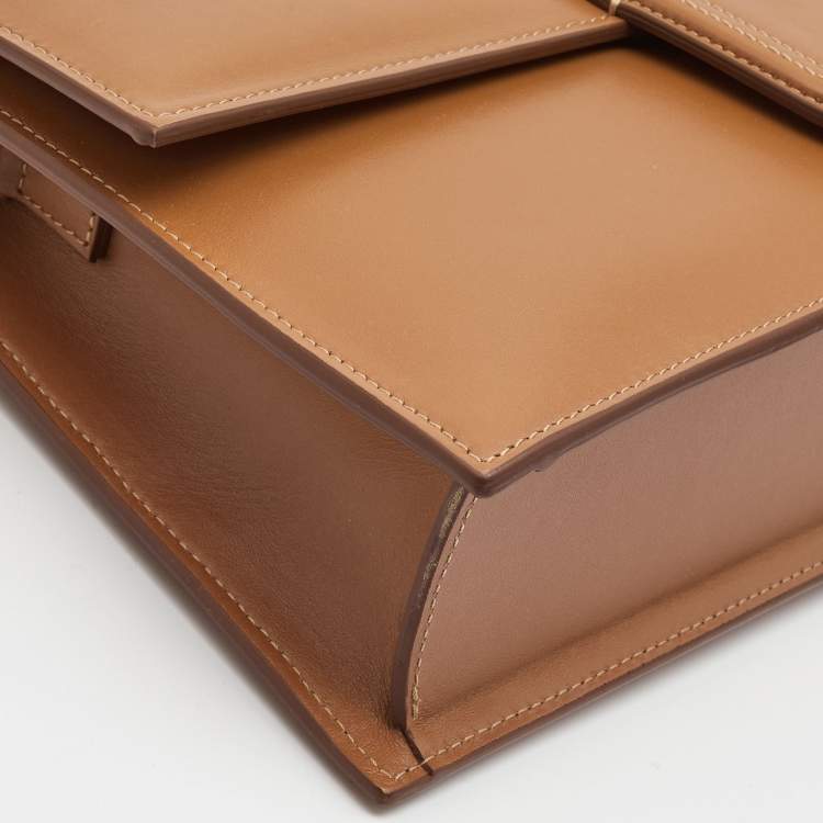Pre Owned Jacquemus Brown Leather Le Bambino Top Handle Bag