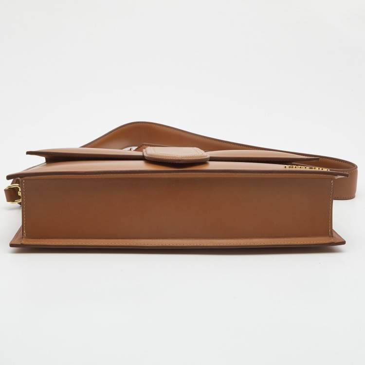 Pre Owned Jacquemus Brown Leather Le Bambino Top Handle Bag