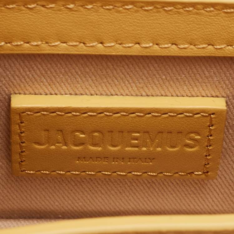 Pre Owned Jacquemus Dark Yellow Leather Mini Le Chiquito Top Handle Bag