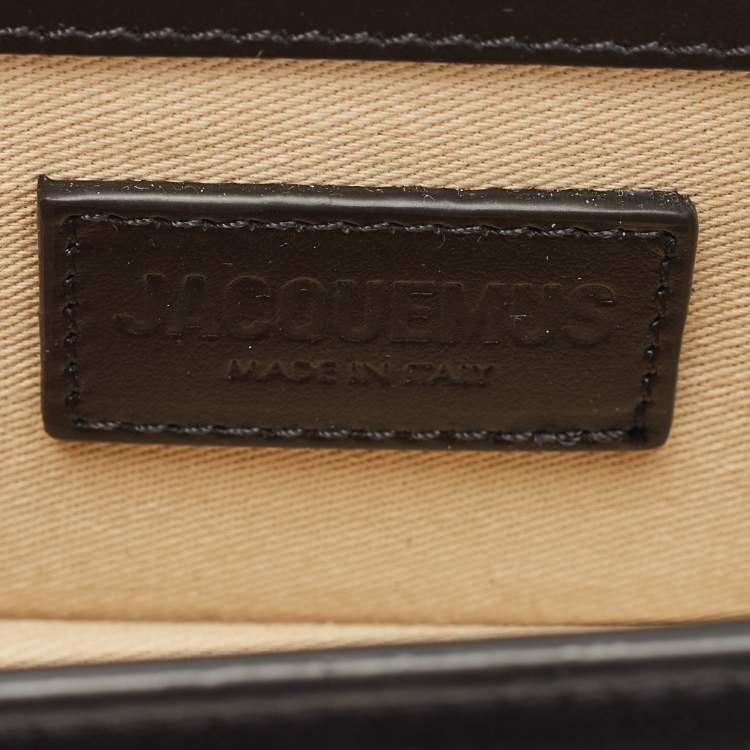 Pre Owned Jacquemus Black Leather Mini Le Chiquito Top Handle Bag