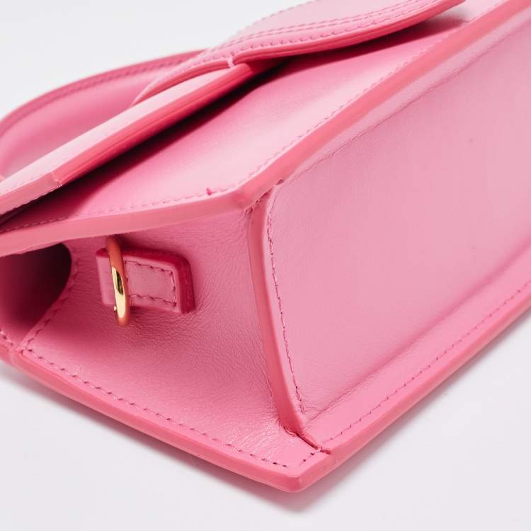 Pre Owned Jacquemus Pink Leather Small Le Bambino Top Handle Bag