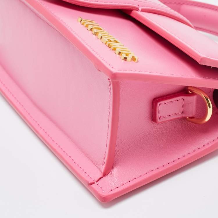 Pre Owned Jacquemus Pink Leather Small Le Bambino Top Handle Bag