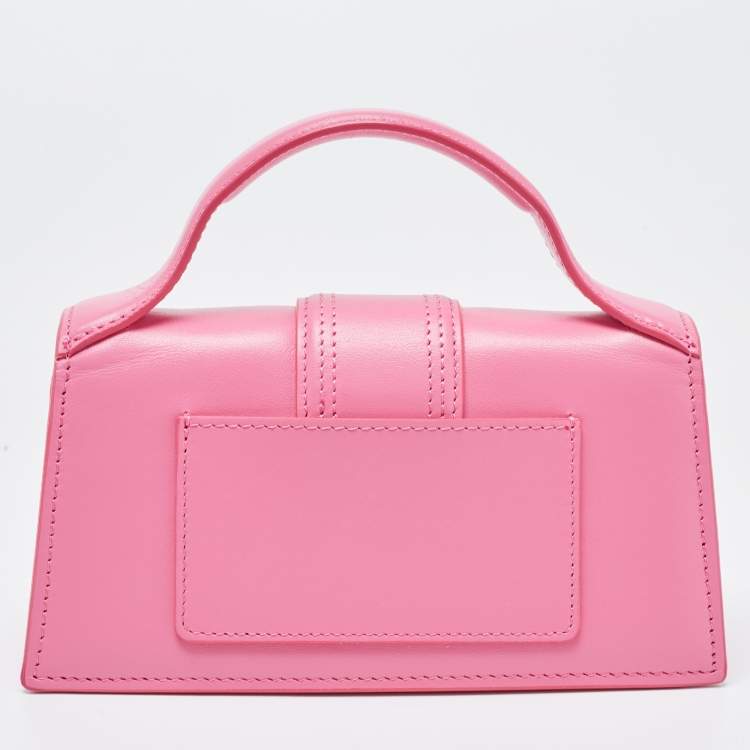 Pre Owned Jacquemus Pink Leather Small Le Bambino Top Handle Bag