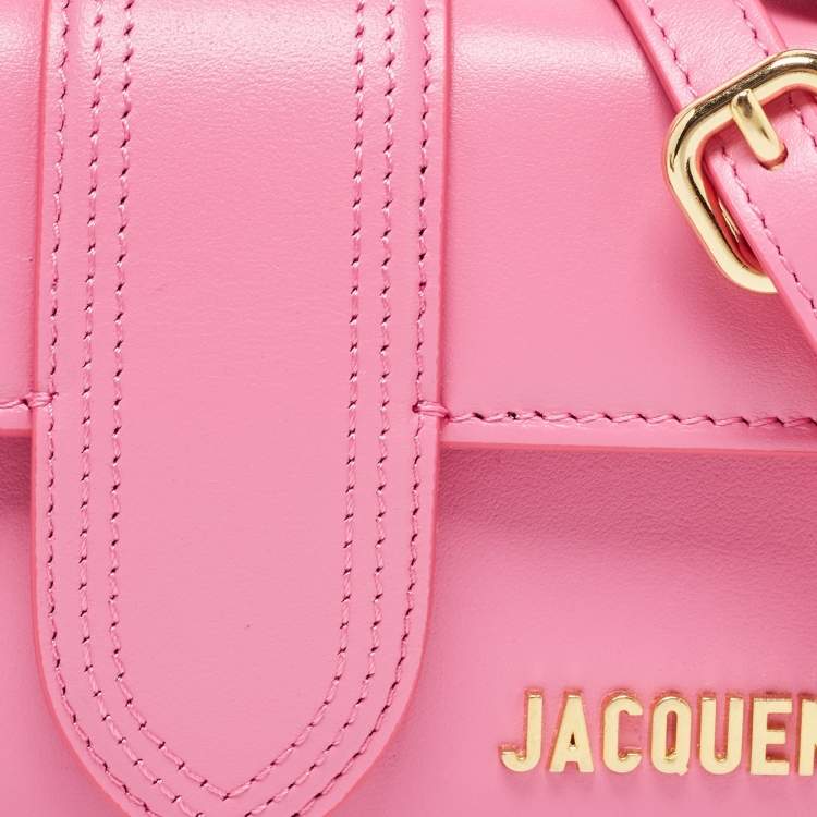 Pre Owned Jacquemus Pink Leather Small Le Bambino Top Handle Bag