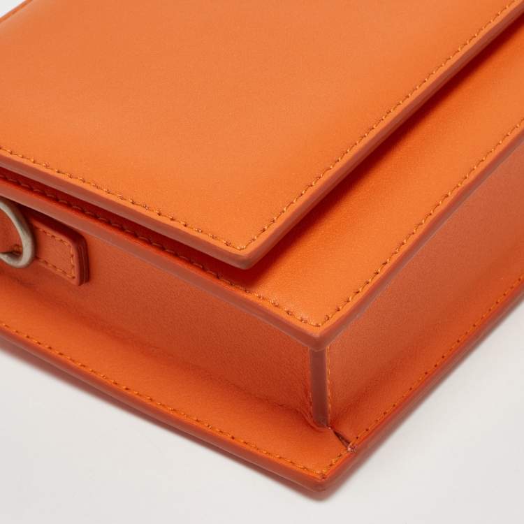 Pre Owned Jacquemus Orange Leather Le Bambino Homme Bag