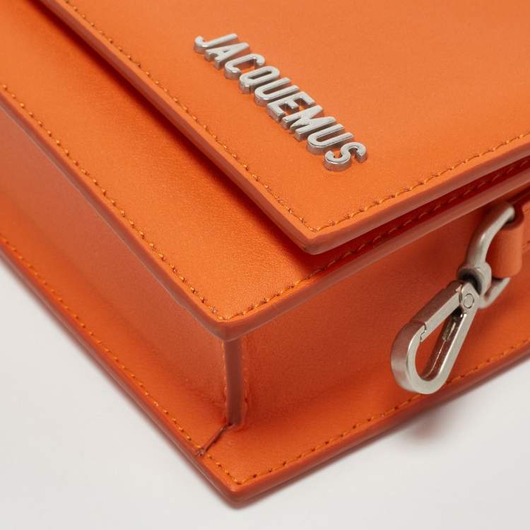 Pre Owned Jacquemus Orange Leather Le Bambino Homme Bag