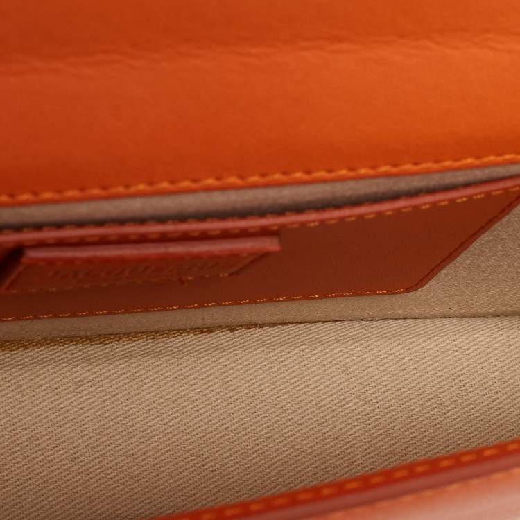 Pre Owned Jacquemus Orange Leather Le Bambino Homme Bag