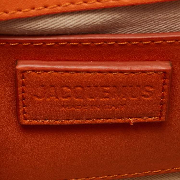 Pre Owned Jacquemus Orange Leather Le Bambino Homme Bag