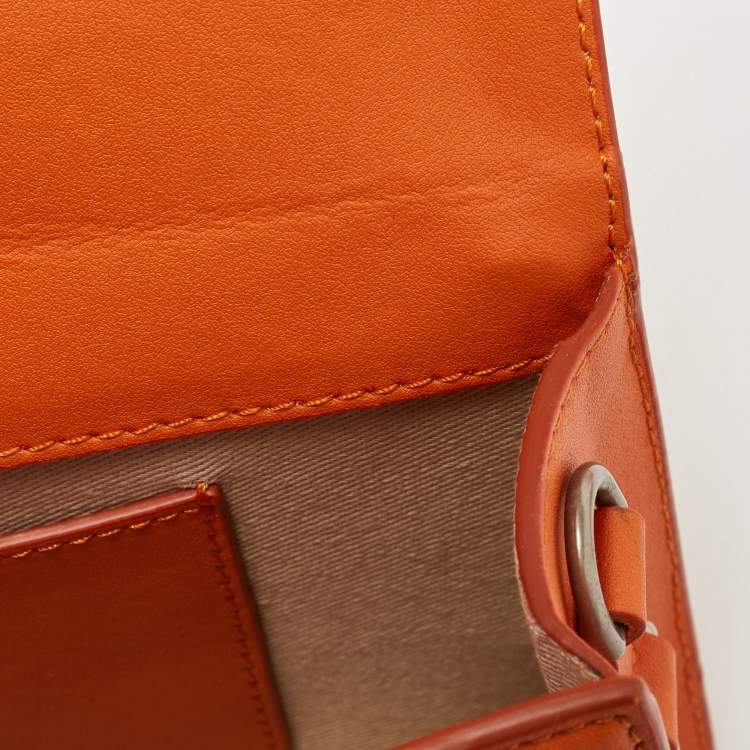 Pre Owned Jacquemus Orange Leather Le Bambino Homme Bag