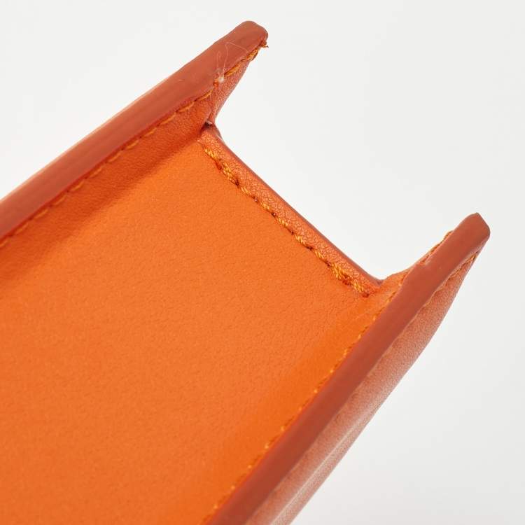 Pre Owned Jacquemus Orange Leather Le Bambino Homme Bag