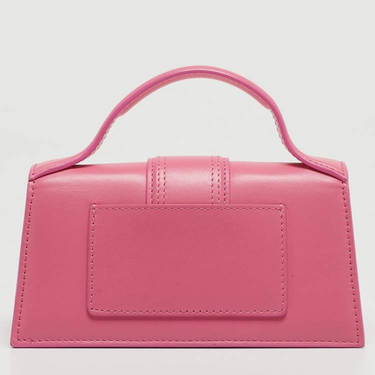 Pre Owned Jacquemus Pink Leather Small Le Bambino Top Handle Bag