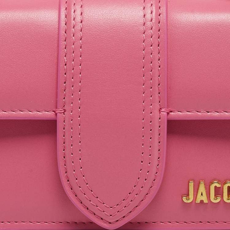 Pre Owned Jacquemus Pink Leather Small Le Bambino Top Handle Bag