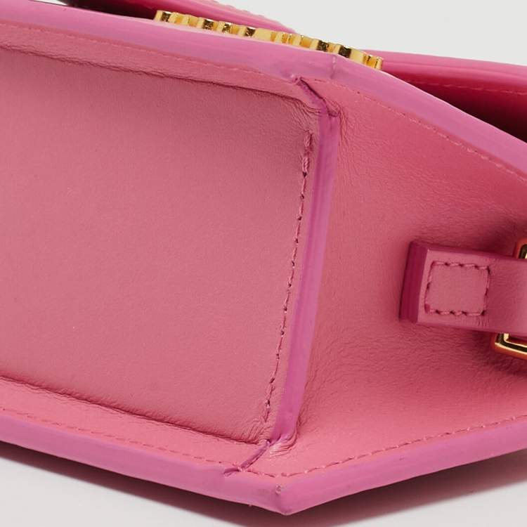 Pre Owned Jacquemus Pink Leather Small Le Bambino Top Handle Bag