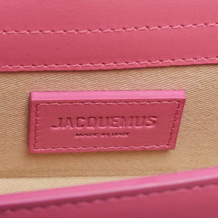 Pre Owned Jacquemus Pink Leather Small Le Bambino Top Handle Bag
