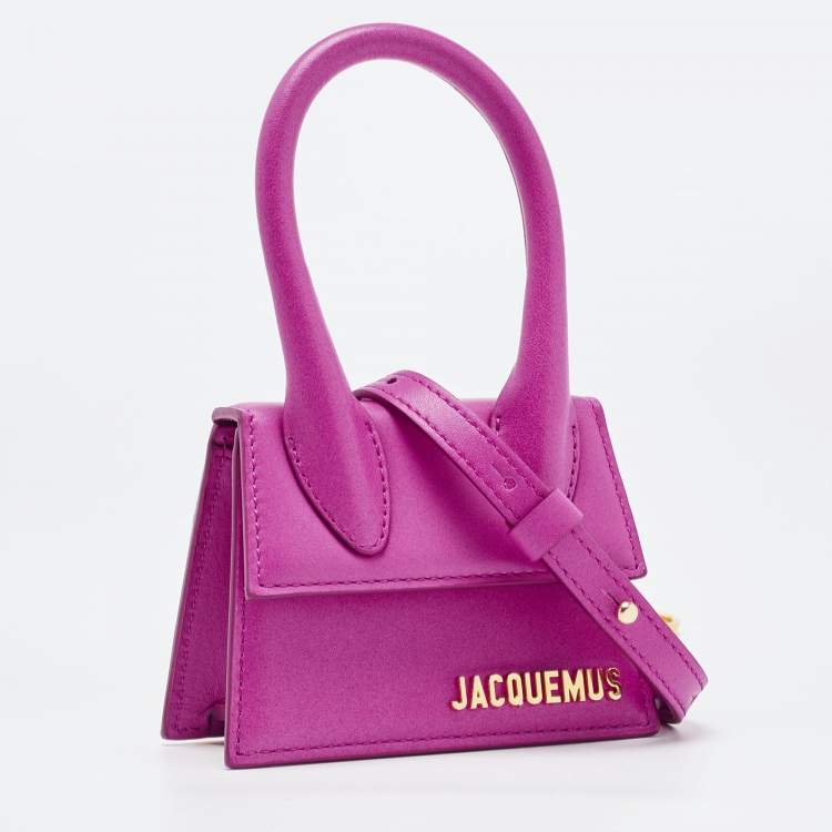 Pre Owned Jacquemus Pink Leather Mini Le Chiquito Bag