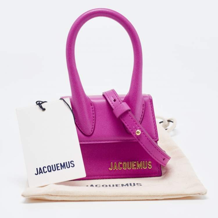 Pre Owned Jacquemus Pink Leather Mini Le Chiquito Bag