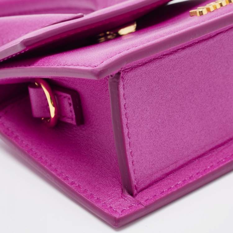 Pre Owned Jacquemus Pink Leather Mini Le Chiquito Bag