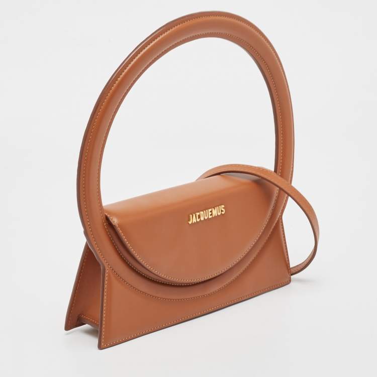 Pre Owned Jacquemus Brown Leather Le Sac Rond Bag