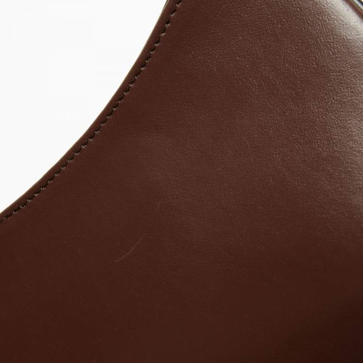Pre Owned Jacquemus Brown Leather Le Bisou Perle Shoulder Bag