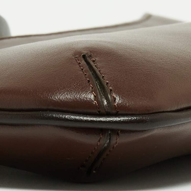 Pre Owned Jacquemus Brown Leather Le Bisou Perle Shoulder Bag