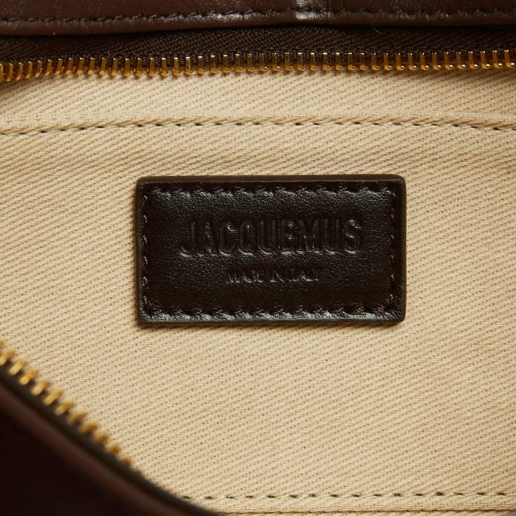 Pre Owned Jacquemus Brown Leather Le Bisou Perle Shoulder Bag