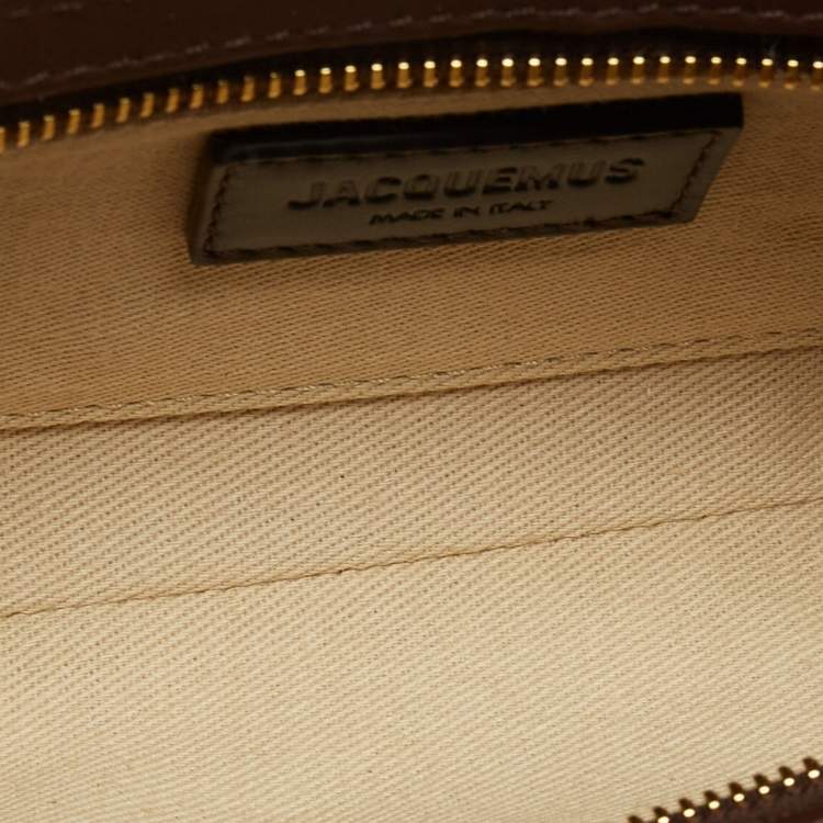 Pre Owned Jacquemus Brown Leather Le Bisou Perle Shoulder Bag