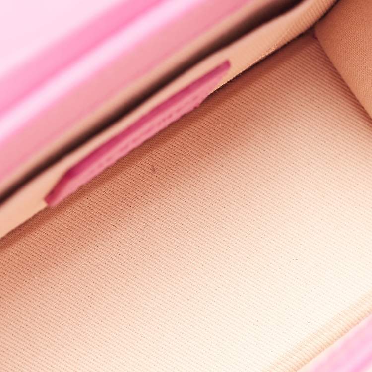 Pre Owned Jacquemus Pink Leather Le Chiquito Noeud Top Handle Bag
