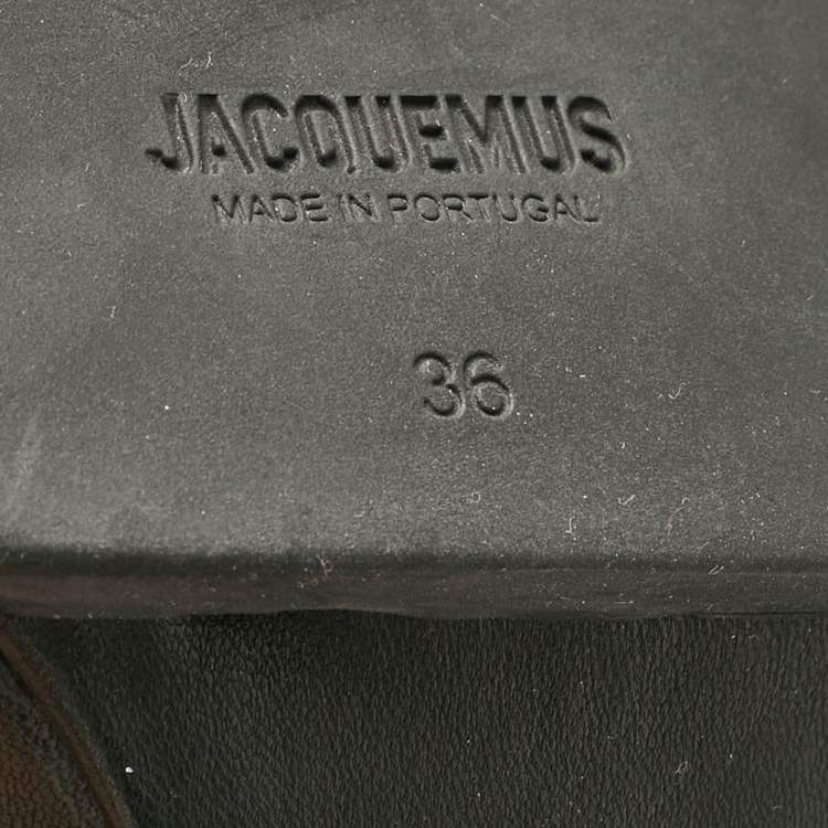 Pre Owned Jacquemus Black Leather Over The Knee Boots Size 38