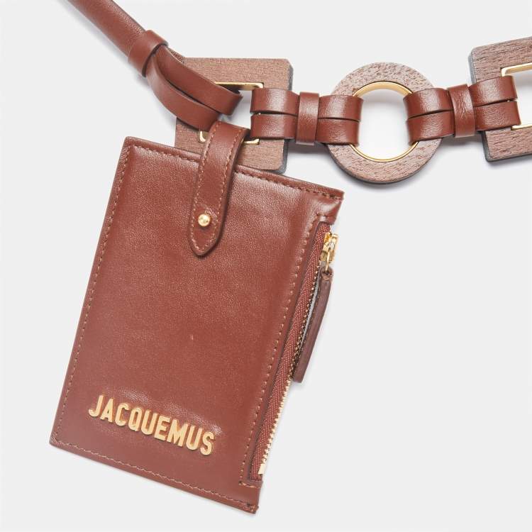 Pre Owned Jacquemus Brown La Ceinture Caree Leather Belt S