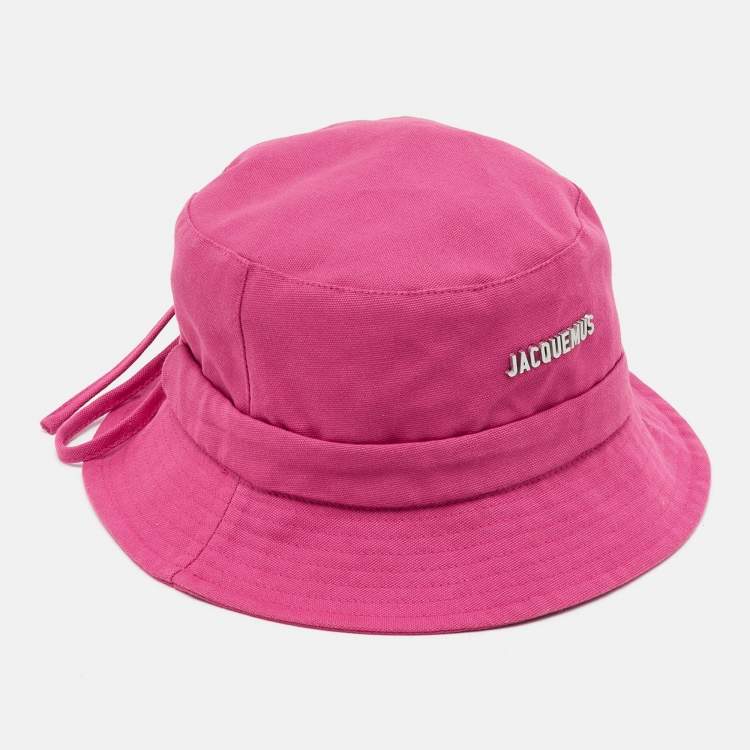 Pre Owned Jacquemus Fuchsia Le bob Gadjo Canvas Bucket Hat 