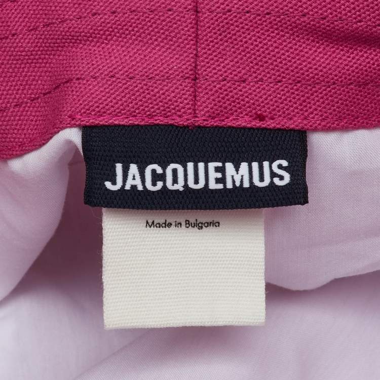 Pre Owned Jacquemus Fuchsia Le bob Gadjo Canvas Bucket Hat 