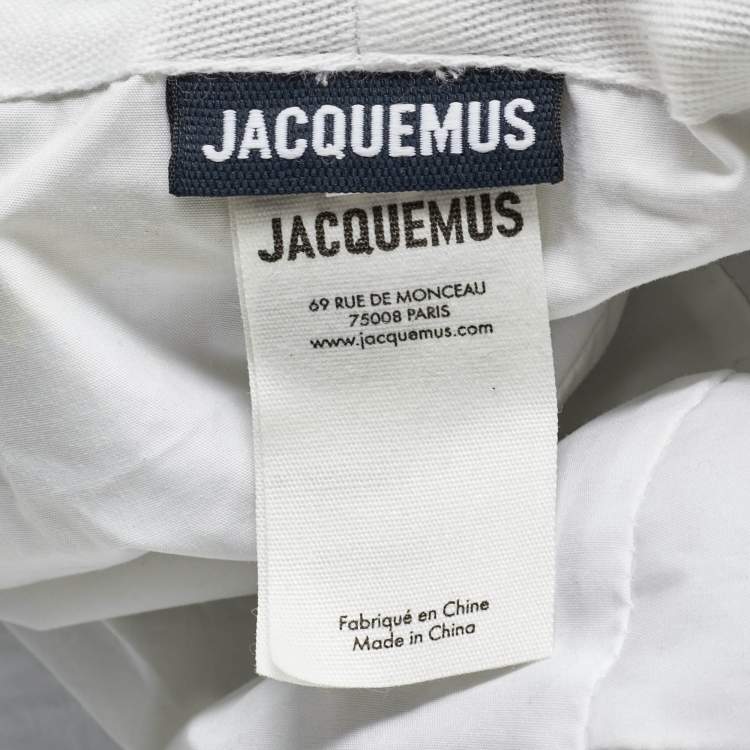 مملوكة مسبقًا Jacquemus Green Le Bob Gadjo Canvas Bucket Hat Size 58