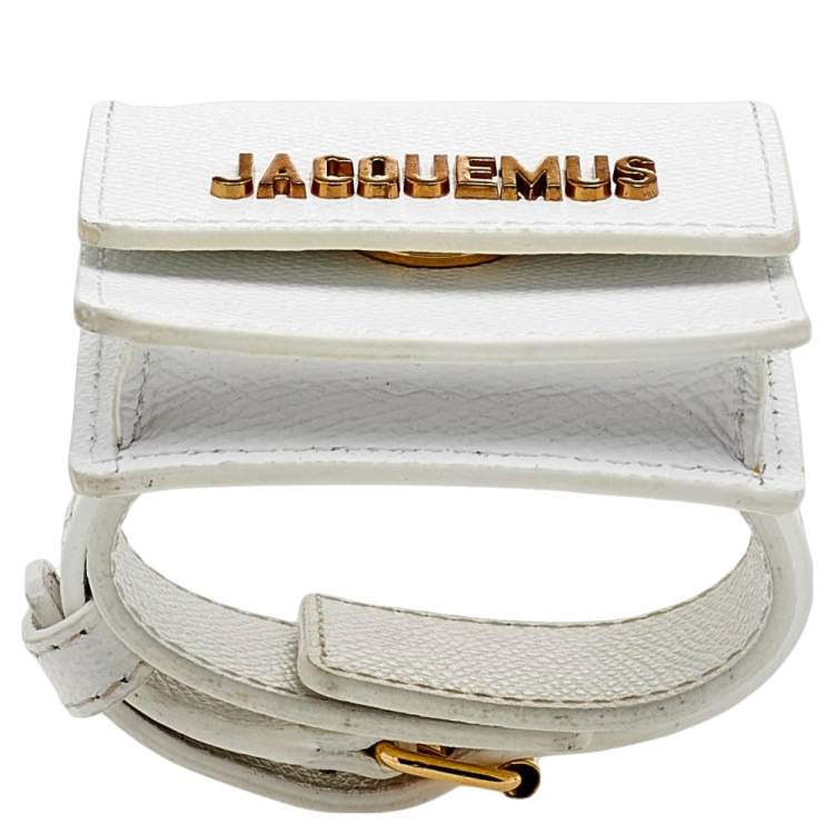 Pre Owned Jacquemus White Leather Le Sac Bracelet