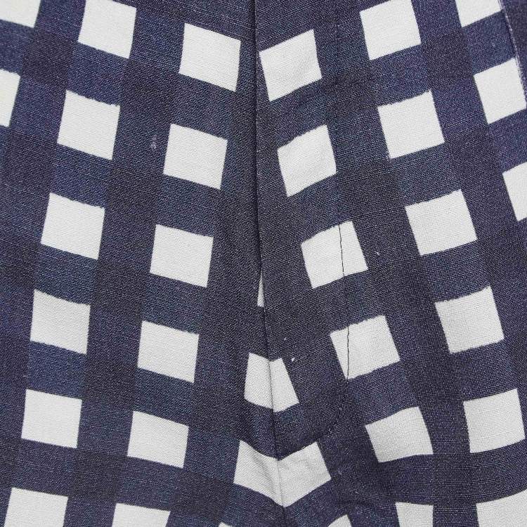 Pre Owned Jacquemus Blue Gingham Crepe Le Limao Shorts M