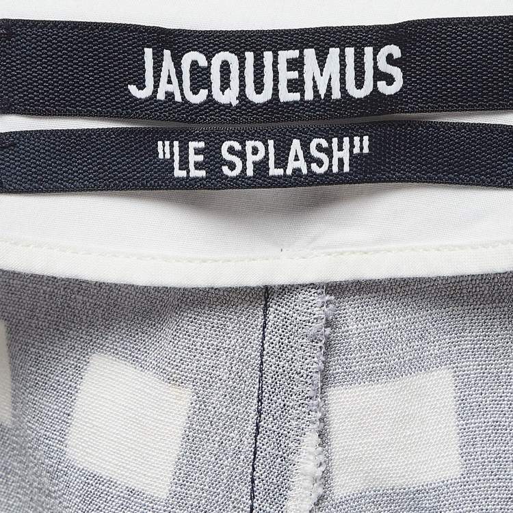 Pre Owned Jacquemus Blue Gingham Crepe Le Limao Shorts M