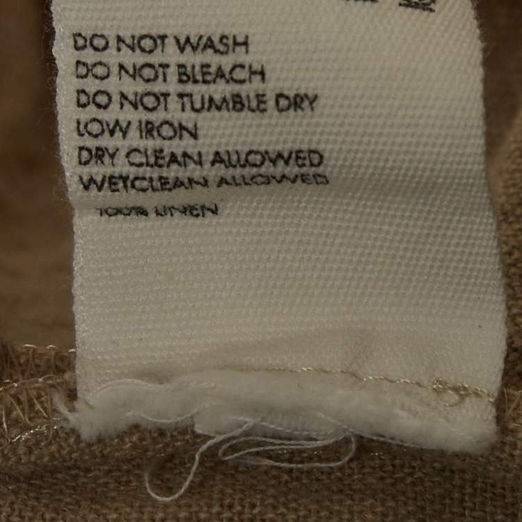 Pre Owned Jacquemus Beige Linen Cross-Over Waist Skirt M