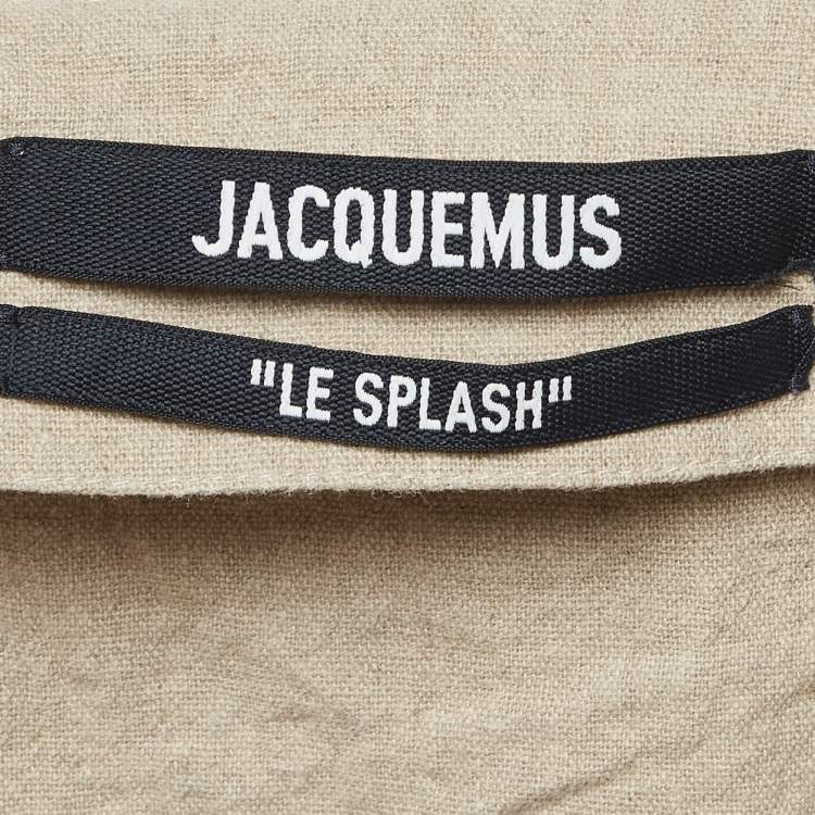Pre Owned Jacquemus Beige Linen Cross-Over Waist Skirt M