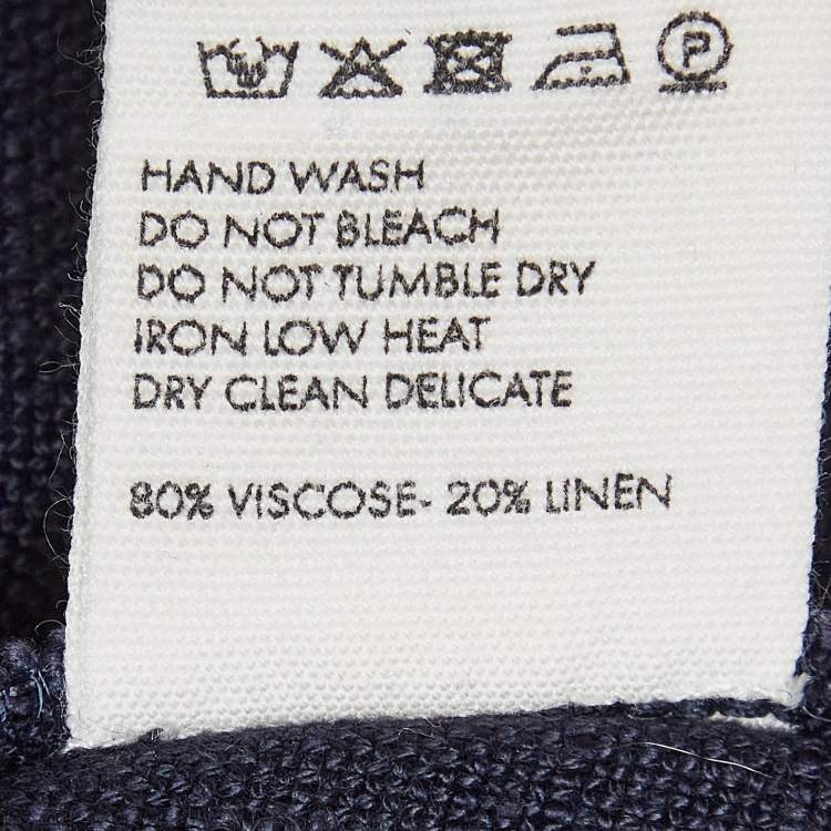 Pre Owned Jacquemus Navy Blue Linen Blend L'annee 97 Pencil Skirt M