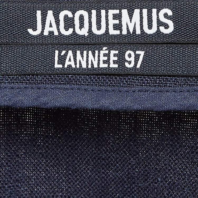 Pre Owned Jacquemus Navy Blue Linen Blend L'annee 97 Pencil Skirt M