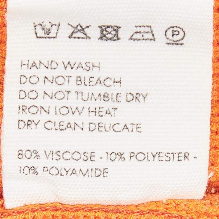 Pre Owned Jacquemus Orange Rib Knit Le Short Arancia Biker Shorts S