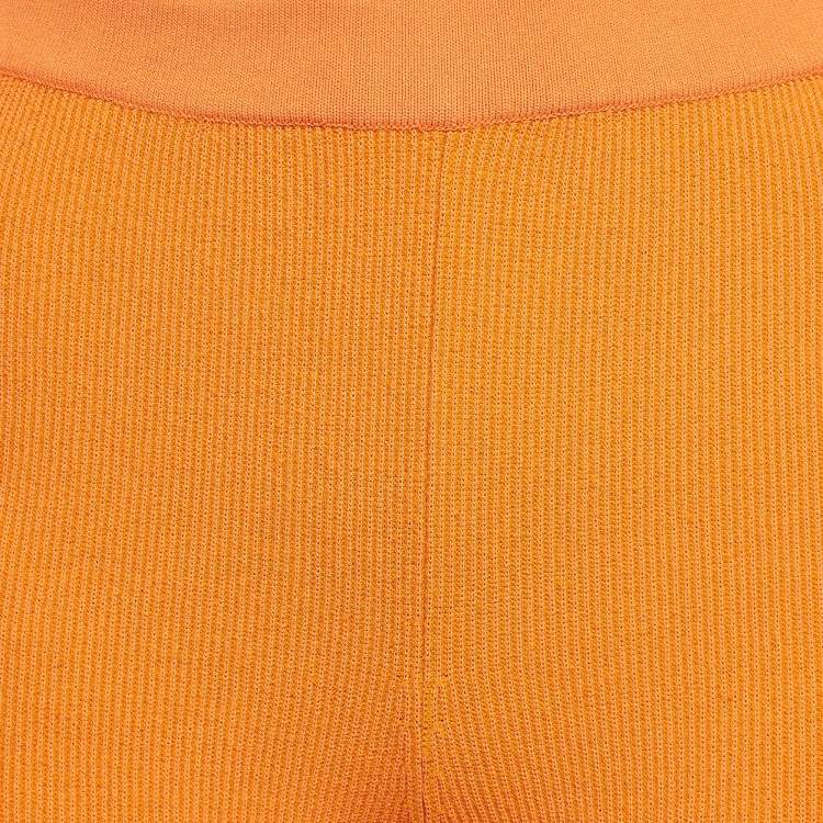 Pre Owned Jacquemus Orange Rib Knit Le Short Arancia Biker Shorts S