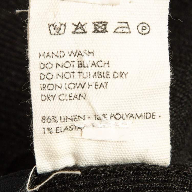 Pre Owned Jacquemus Black Rib Knit Biker Shorts L