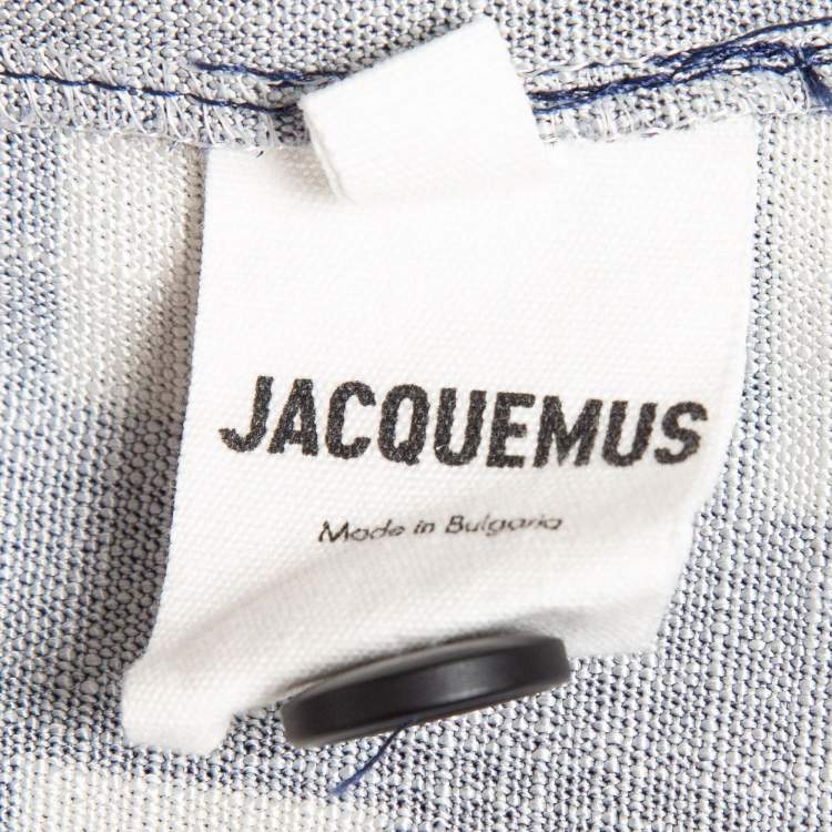 Pre Owned Jacquemus Blue Gingham Silk Blend Le Limao Shorts S