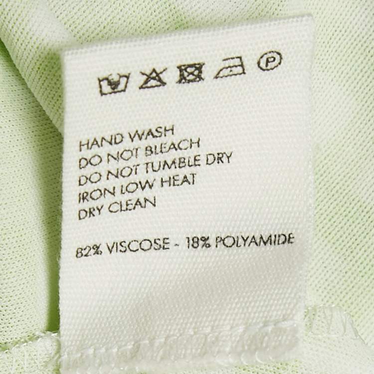 Pre Owned Jacquemus Green Checkered Print Jersey La Robe Nodi Midi Dress M