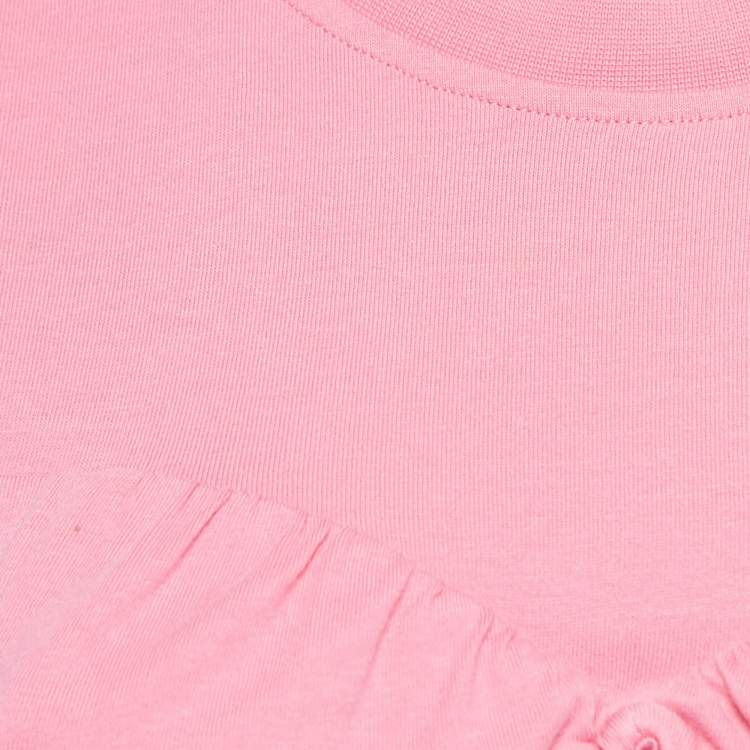 Pre Owned Jacquemus Pink Cotton Knit Underwired Lace-Up Baci Crop Top XS