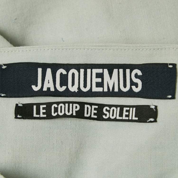 Pre Owned Jacquemus Blue Crepe Asymmetric La Robe Saudade Mini Dress S