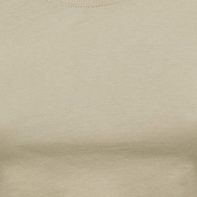 Pre Owned Jacquemus Sage Green Cotton Open Back Crop T-Shirt XS