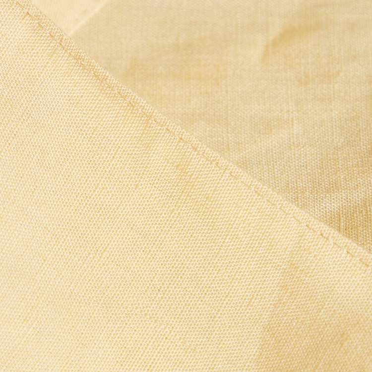 مملوكة مسبقًا Jacquemus Yellow Linen Drape Style La Jupe Pencil Skirt 