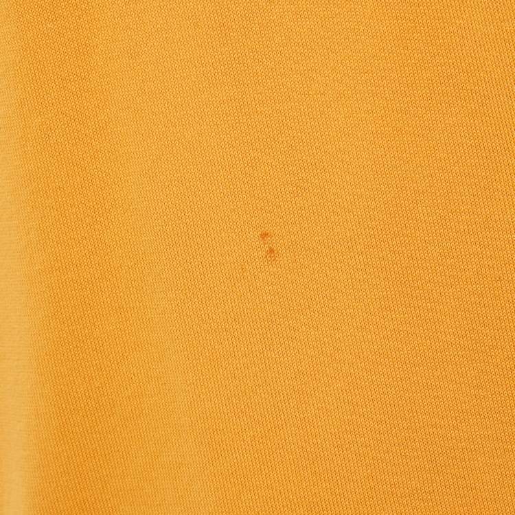 Pre Owned Jacquemus Yellow Cotton Knit Short Sleeve Jumper L